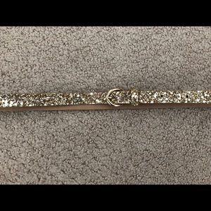 J.Crew Gold Leather Belt